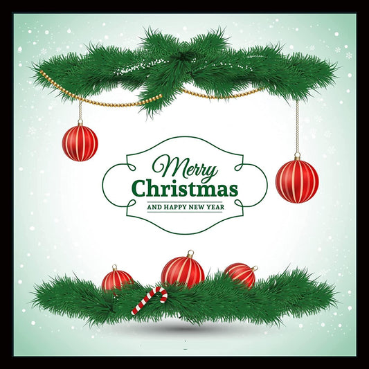JaipurCrafts " Merry Christmas And New Year" Photo Frame Without Glass for Wall, Office, Study Room Decoration (Synthetic, 10 x 10 Inches, Multicolour)