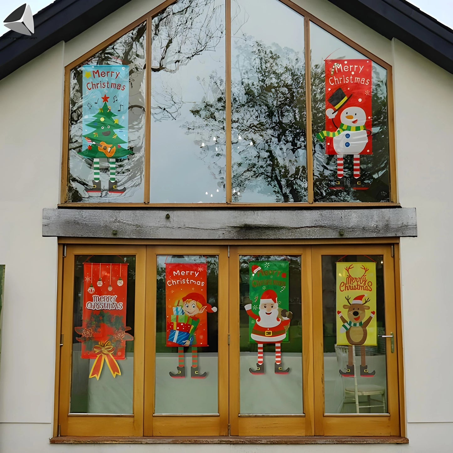 set of 3 christmas banner for decoration
