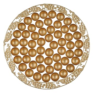 JaipurCrafts Premium Flowers Chappan Bhog Thali/Decorative Poojan Thali for Temple and Pooja Room Decor- Traditional Pooja Thali,56 Bhog Thali for laddu Gopal (20 Inches)
