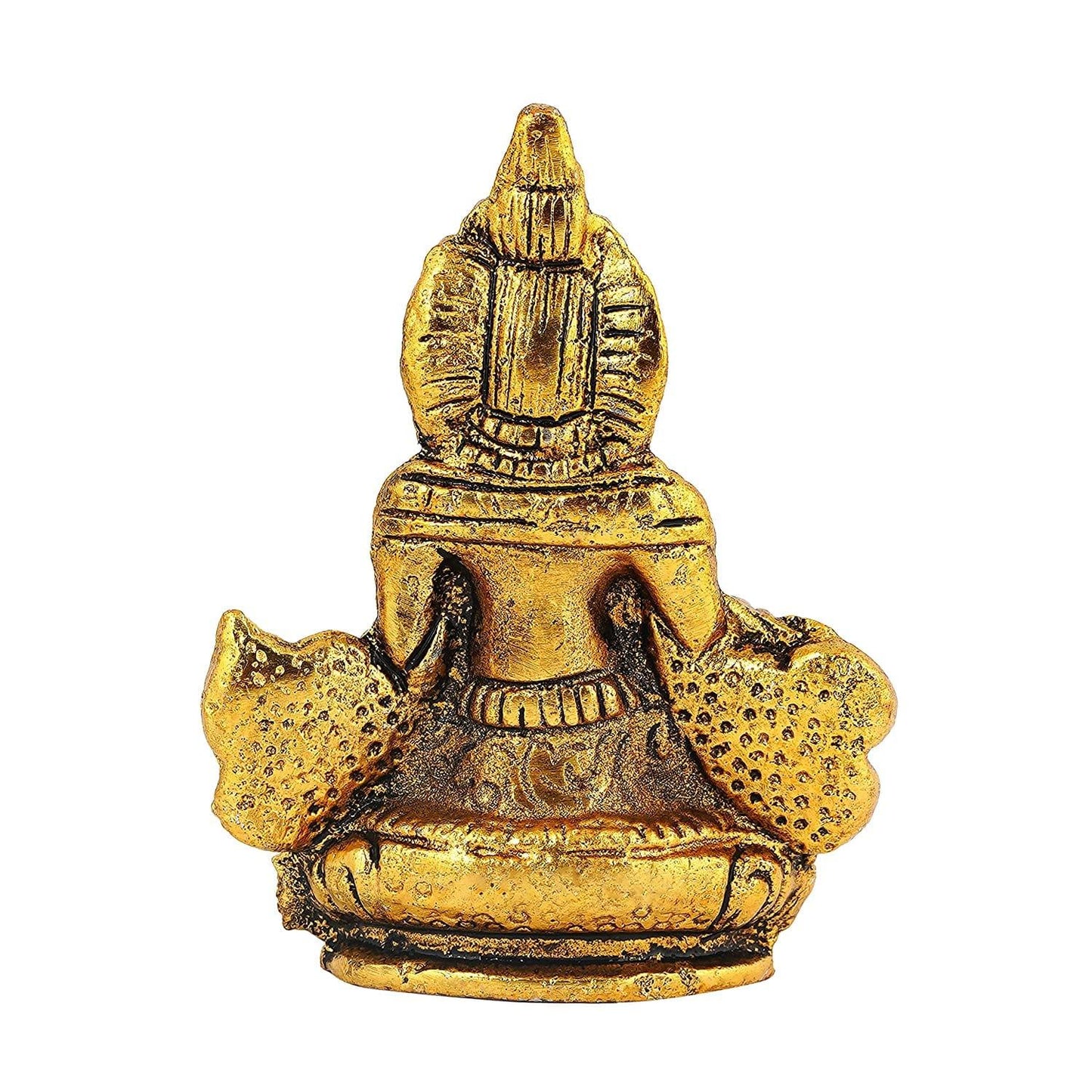 JaipurCrafts Premium Metal Lord Kuber Statue for Wealth and Harmony | God kuber Idol | Murti | Statue | showpiece for Home | Kuber ji ki murti for puja Decorative Showpiece (4 Inches,Gold)