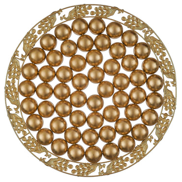 Webelkart Premium Gold Polish Peacock Designer Chappan Bhog Thali/Decorative Poojan Thali for Temple and Pooja Room Decor- Traditional Pooja Thali,56 Bhog Thali for laddu Gopal (20 Inches)