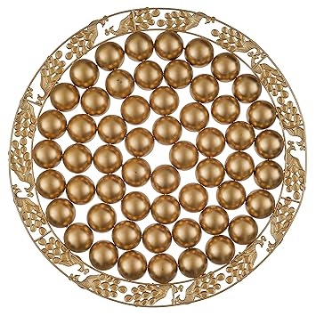 JaipurCrafts Premium Flowers Chappan Bhog Thali/Decorative Poojan Thali for Temple and Pooja Room Decor- Traditional Pooja Thali,56 Bhog Thali for laddu Gopal (20 Inches)