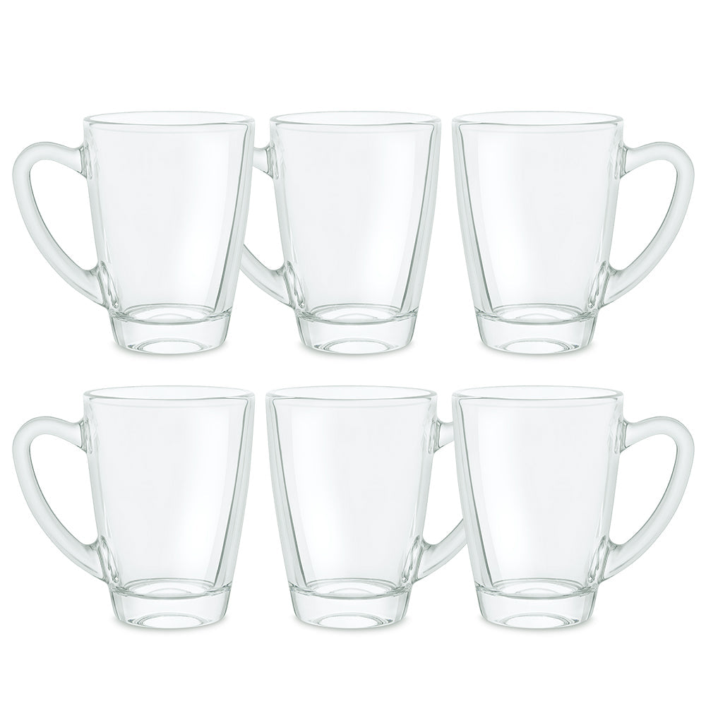 Borosil Serene Mug Set, 195ml x 6