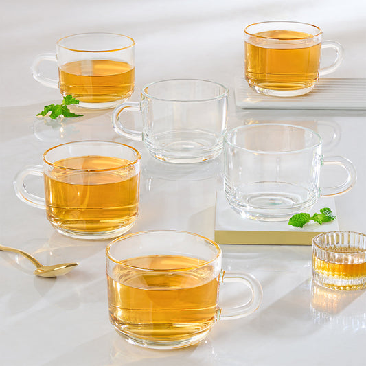 Borosil Chai Time Mugs, Set of 6, 210ml