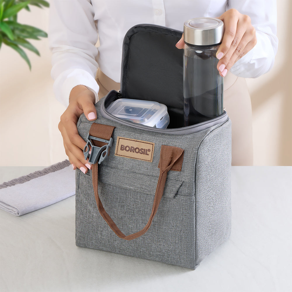 Borosil Gourmet Lunch Box Set, 320ml x 3 (+) 550ml x 1