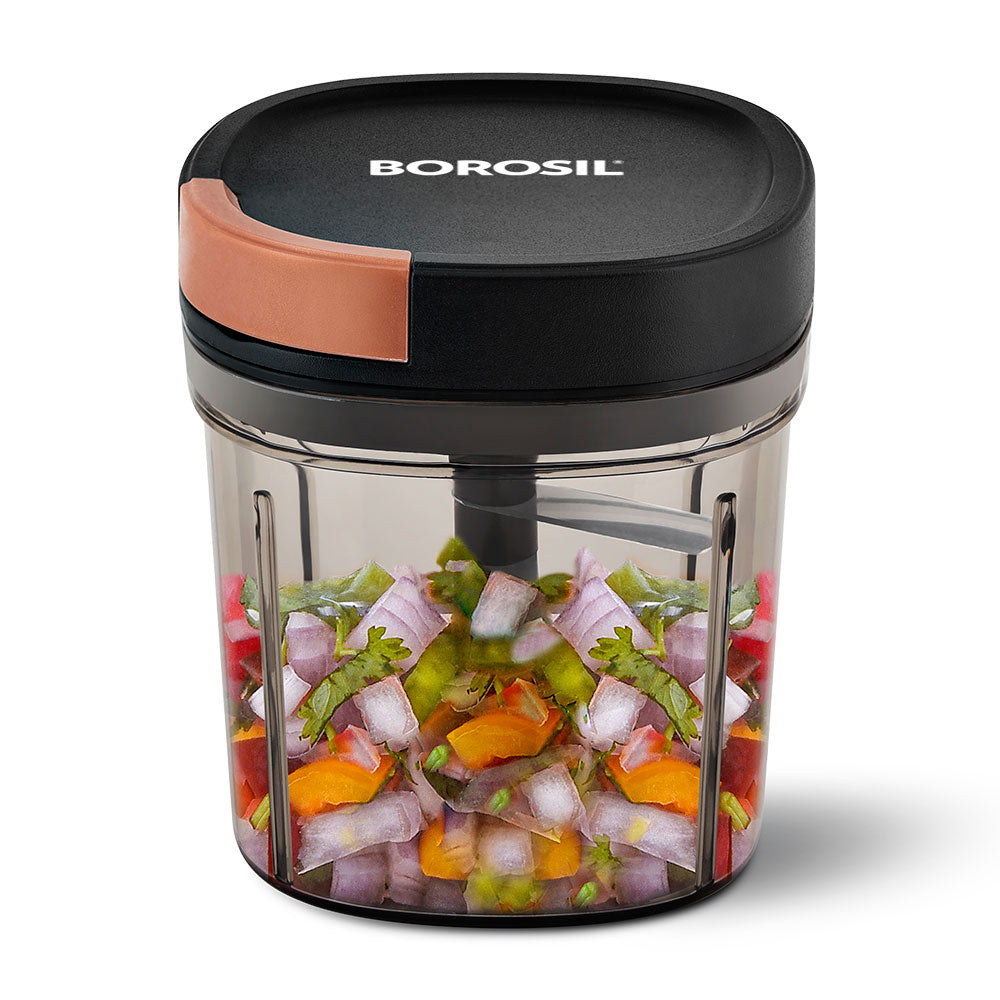 Borosil EazyPull Chopper, 900ml - 6 Blades
