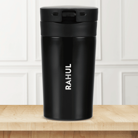 Borosil Coffeemate Insulated Mug-Personalise, Black, 300ml