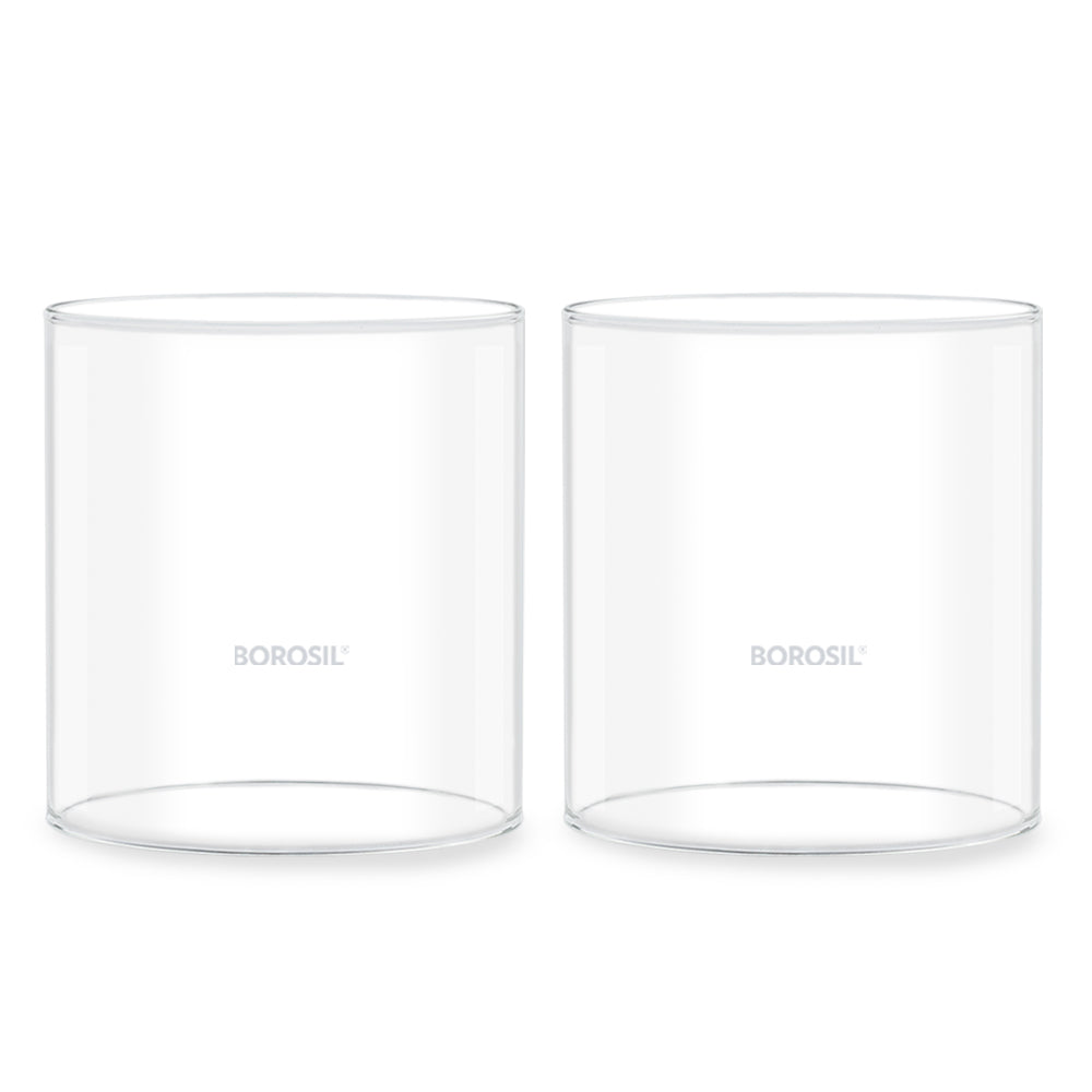 Borosil Glass Chimney Set of 2, Large