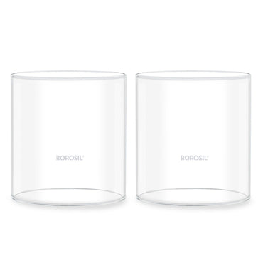 Borosil Glass Chimney Set of 2, Large
