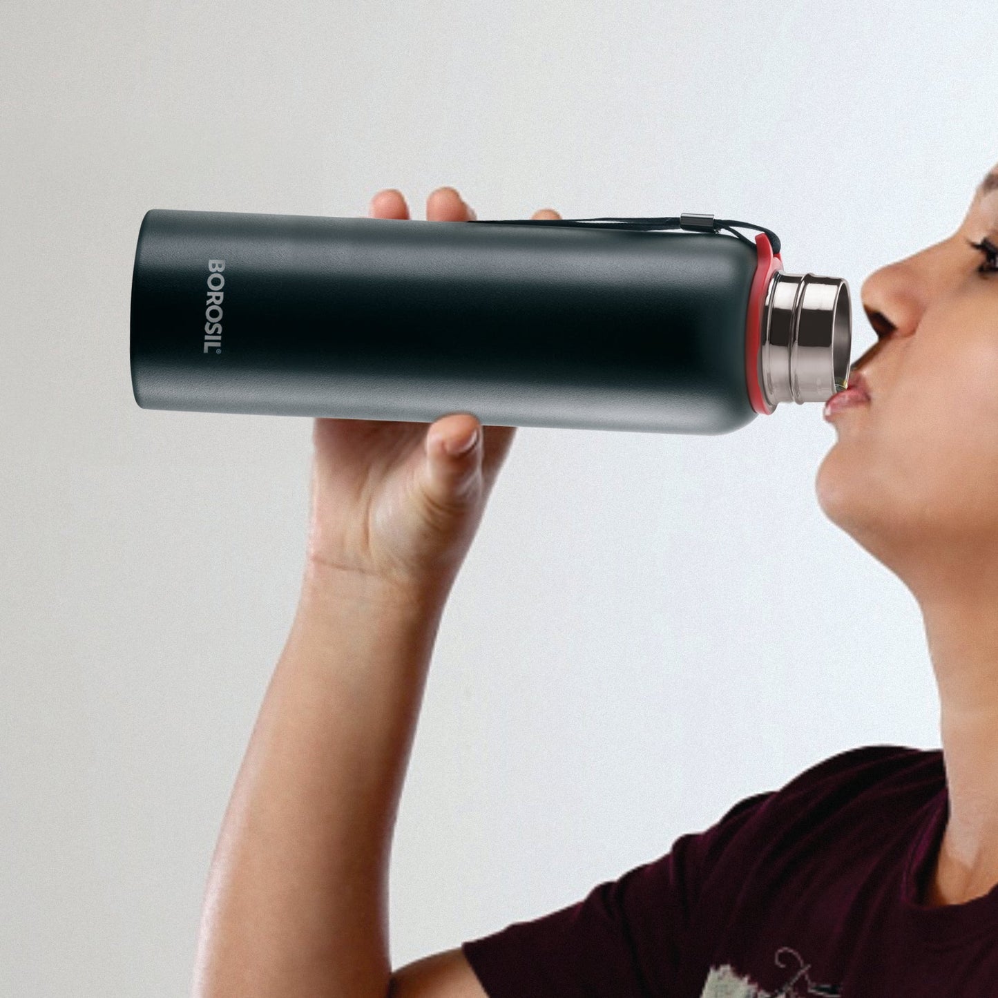 Borosil Trek Black Personalise, 850ml
