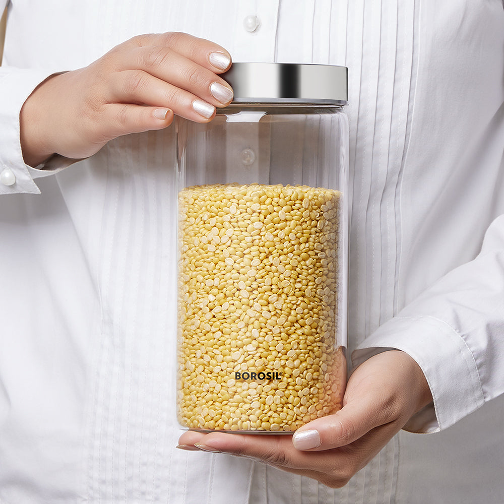 Borosil Endura Airtight Glass Jar Set, 1.2Lx2