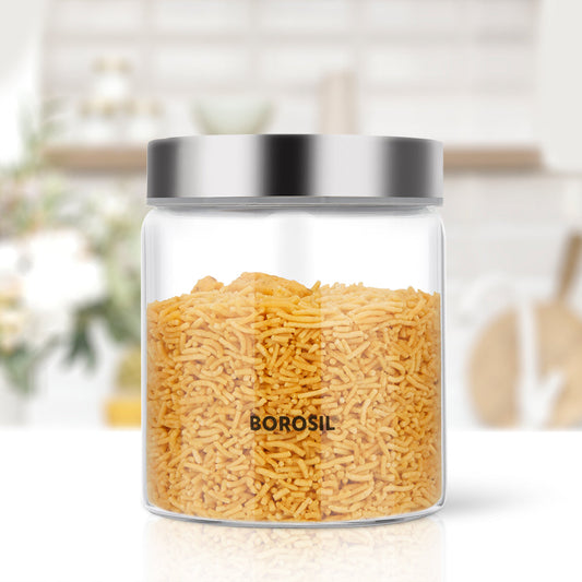 Borosil Endura Airtight Glass Jar, 600ml