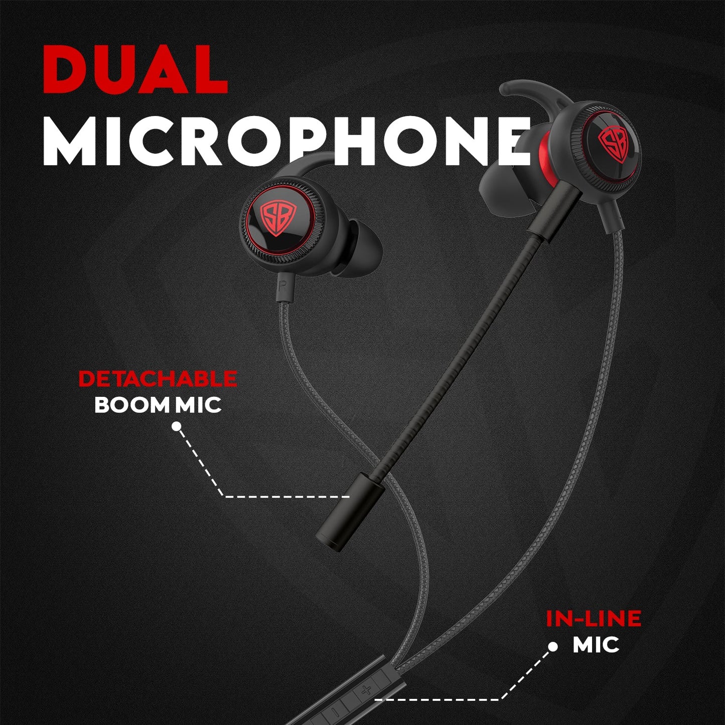 SpinBot BattleBudz C30 Type-C Wired Gaming Earphone with 12mm Gaming Driver