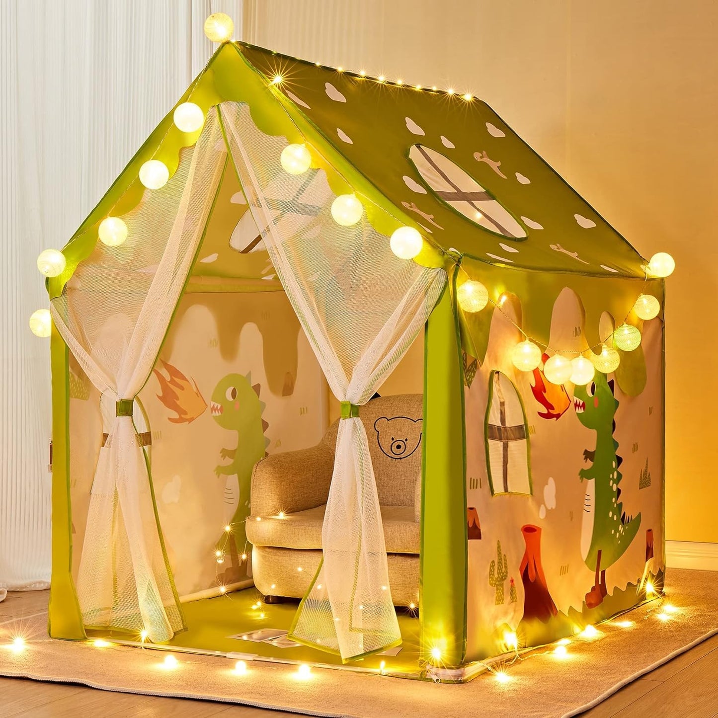 Multicolour Cotton Ball Lights for Decoration - 4 Meter, 10 LED Lights for Home Decoration, Decorative Lights, Led Lights for Decoration Indoor and Decoration Lights Outdoor, Colour Light