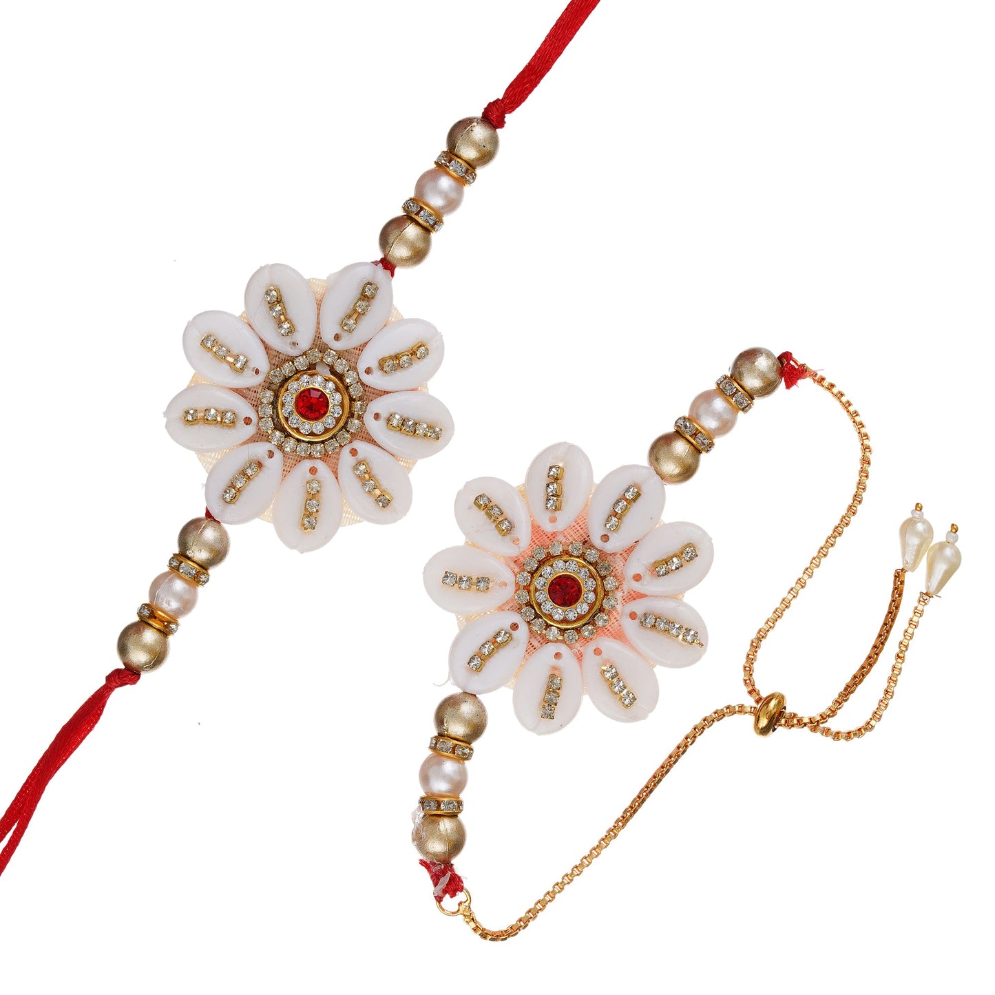 Webelkart Rakhi Combo for Bhaiya Bhabhi Rakhi for Brother and Bhabhi Rakhi Gifts for Sister Combo Set - Rakshabandhan Gift for Brother With Roli Chawal Pack