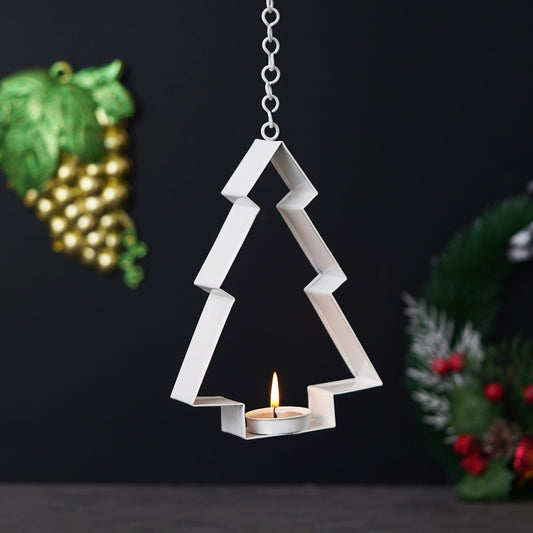 Webelkart®️ Premium Christmas Tree Shape Tealight Candle Holder for Home Decor with Bonus tealight ,Candle Diya, Christmas, New Year Gift, Festival Decoration (Christmas Tree Tealight Candle)
