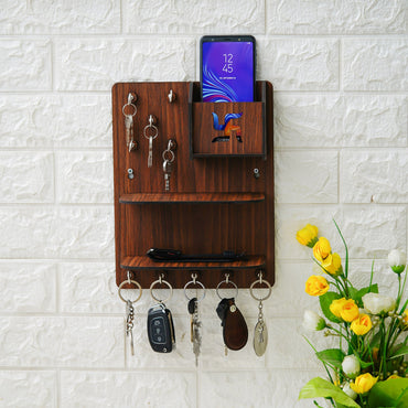 Webelkart Premium Wooden Key Chain Key Holder for Diwali Decorations, Key Hanger for Home/Office Decor, Key Stand for Wall Hanging Home Decorations Item (11.5" Inches)