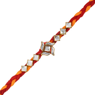 Webelkart Swastik Rakhi For Brother With Riddhi-Siddhi Sticker for Home Decor | Rakhi For Bhaiya Bhabhi |Lumba Rakhi For Bhabhi |Kids Rakhi With Roli Chawal Best Wishes Card