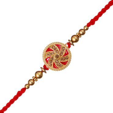 Webelkart Rakhi Combo Pack For Brother Bhabhi With Riddhi-Siddhi Sticker for Home Decor | Rakhi For Bhaiya Bhabhi |Lumba Rakhi For Bhabhi |Kids Rakhee