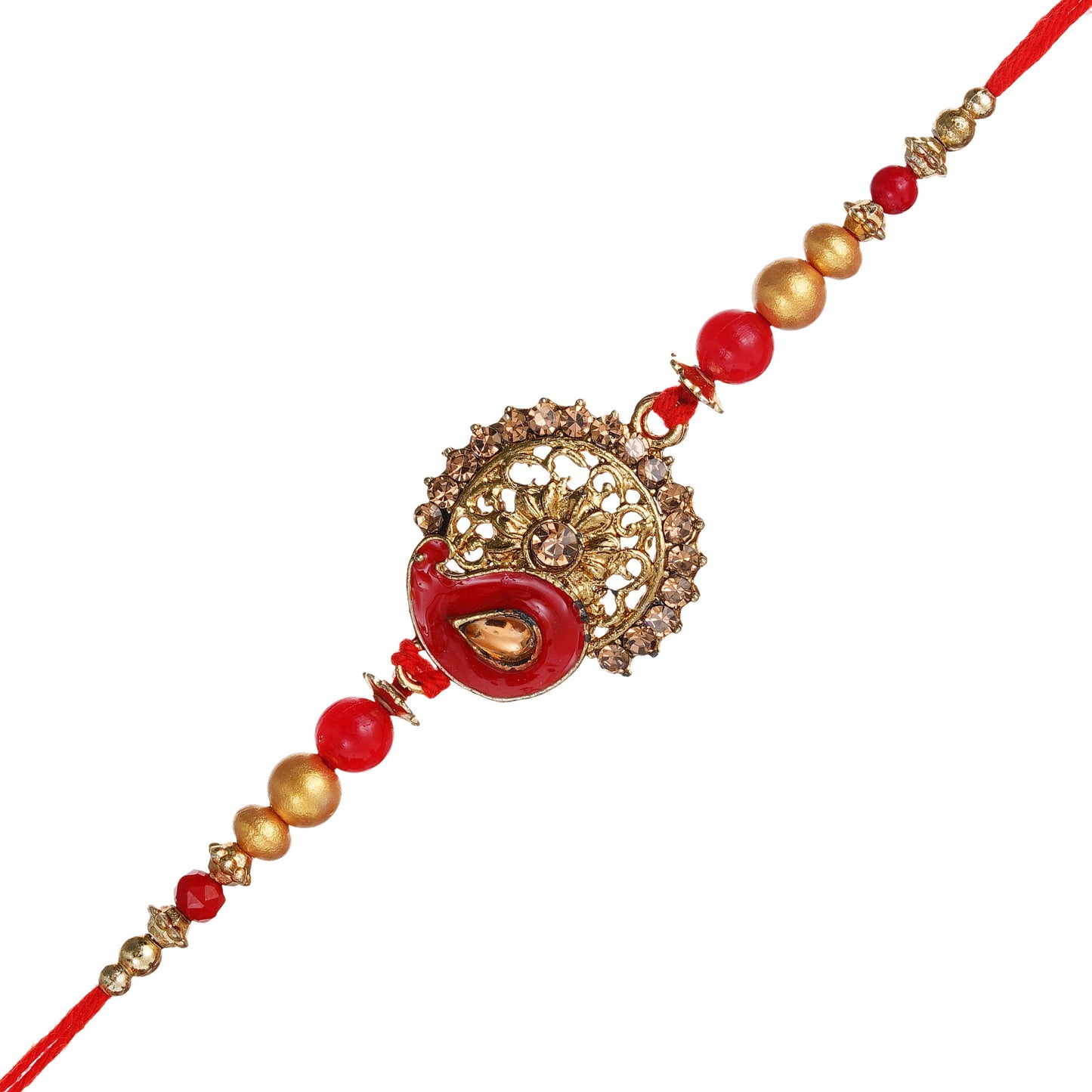 Webelkart Rakhi For Bhaiya and bahbhi With Riddhi-Siddhi Sticker for Home Decor | Rakhi For Bhaiya Bhabhi |Lumba Rakhi For Bhabhi |Kids Rakhi for Sister Roli Chawal Pack With Best Wishes Card
