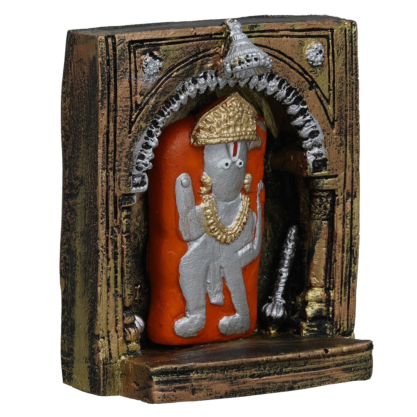 JaipurCrafts Premium Polyresin Lord mehandipur Balaji Darbar Idol Statue for and Pooja Decor| Hanuman Ji ki Murti for Home and Puja Room| Puja Decor Items (4 Inches, Polyresin)