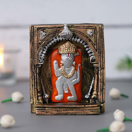 JaipurCrafts Premium Polyresin Lord mehandipur Balaji Darbar Idol Statue for and Pooja Decor| Hanuman Ji ki Murti for Home and Puja Room| Puja Decor Items (4 Inches, Polyresin)