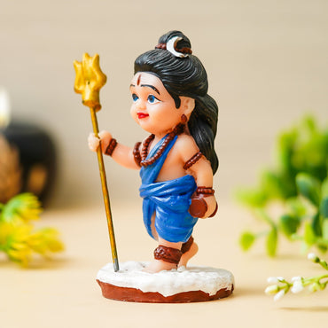 Webelkart Premium Little Baal Shiv Statue for Car Dashboard,Good Luck Gift for Home Decor/Cute Shiv Ji Murti for Home Decor/Show Piece for Home Decoration (4.33" Inches)