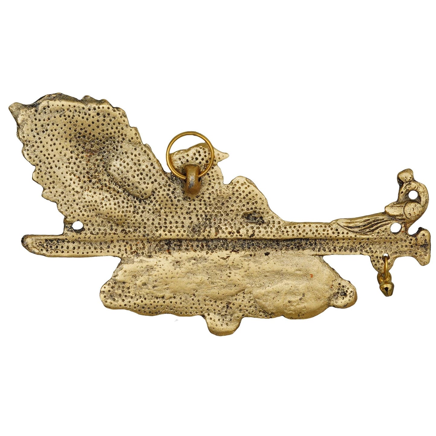 JaipurCrafts Premium Gold Metal Jai Shree Shyam (Krishna) Key Holder for Home and Office Decor| Keychain Holder for Home (7.5 Inches, 3 Hooks)