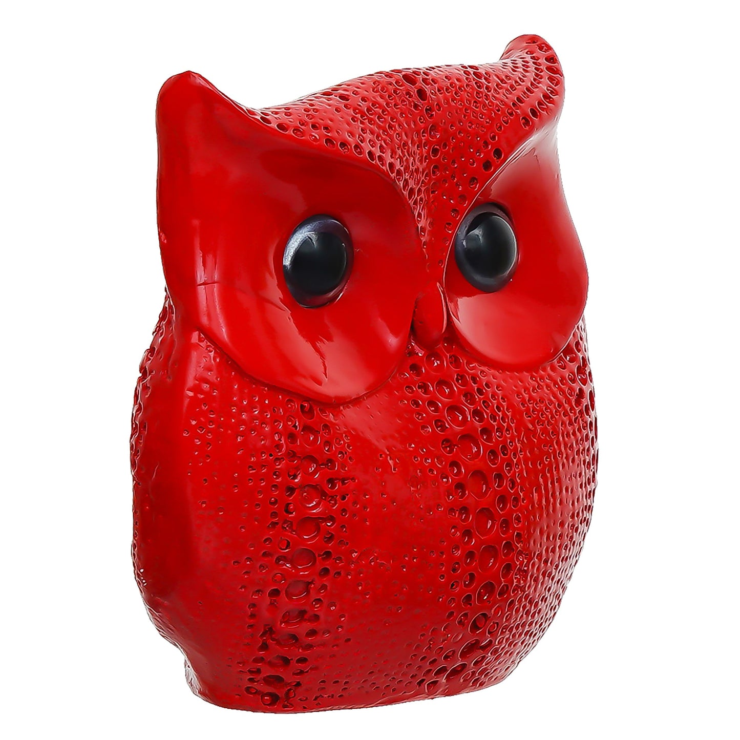 Webelkart Premium Resin Lucky Owl Art Figure Showpiece for Home/Office Decor,Decorative Items for Home Decor (Red-5.51" Inches)