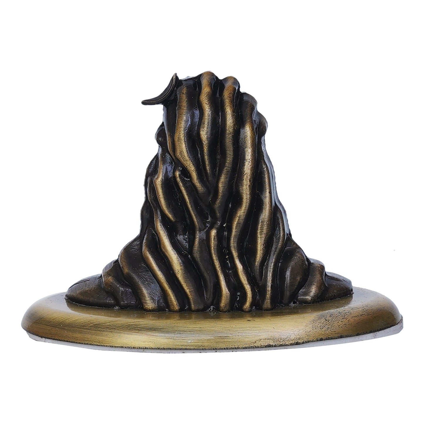 Webelkart Premium Metal Adiyogi Shiva Statue for Home and Car Dashboard (Self Adhesive, 2.5 in) (Green)