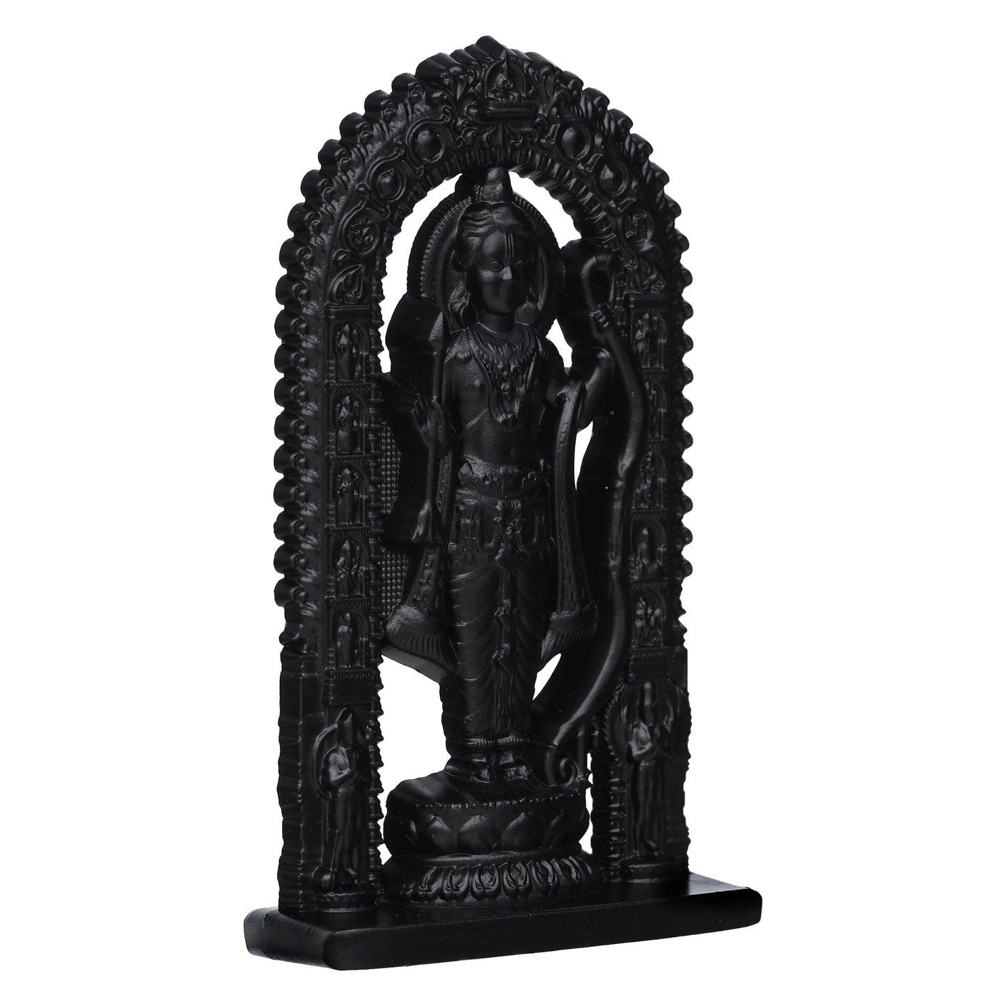 Webelkart Premium Ram Lalla Statues for Car Dashboard and Home Decor | Ram Lalla Idol Ayodhya Shree Ram Murti Showpiece (2.75" Inches-Metal) (Black)