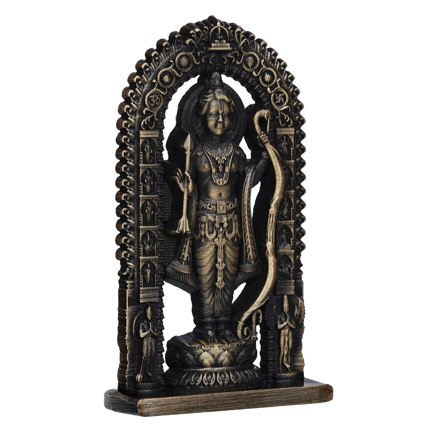 Webelkart Premium Ram Lalla Statue for Car Dashbord and Home Decor | Ram Lalla Idol yodhya Shree Ram Murti Showpiece (2.75" Inches-Metal) (Green)- ram lalla idol online