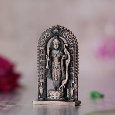 Webelkart Premium Ram Lalla Statue for Car Dashbord and Home Decor | Ram Lalla Idol Ayodhya Shree Ram Murti Showpiece (2.75" Inches-Metal) (Copper)