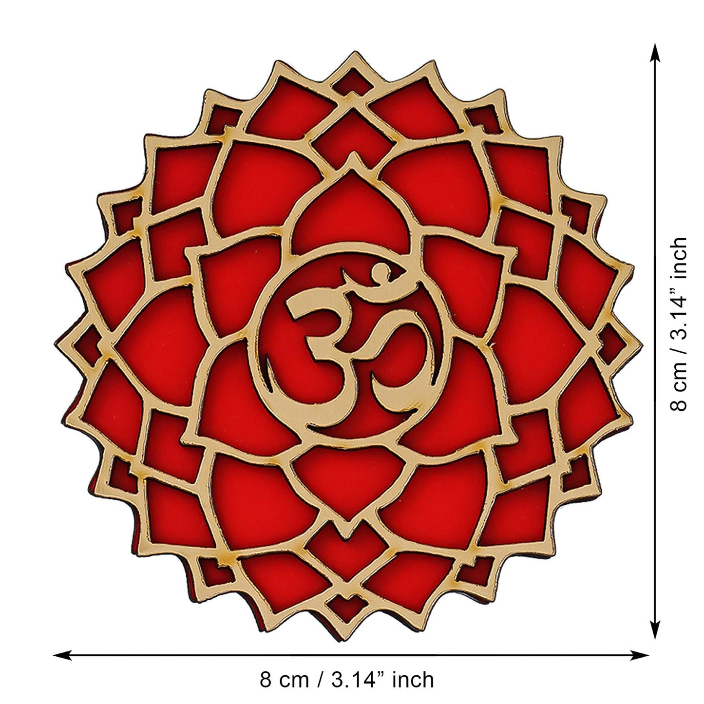 Webelkart Premium Laser Cut 7 Chakras Energy Centers Wall Decor Sticker Wooden Wall Hanging For Home/office/Living Room/Bedroom Decorations-Sticker For Good Luck&Positive Energy (Pack Of 7)