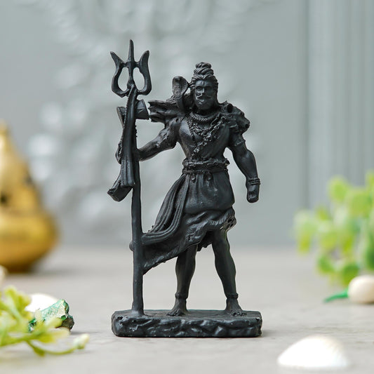 Webelkart Premium Shiva Statue for Car Dashboard,Good Luck Gift for Home Decor, 3D Shiva Idol/Mahadav Shiv Ji Murti for Home Decor/Show Piece for Home Decoration (4.53" Inches)