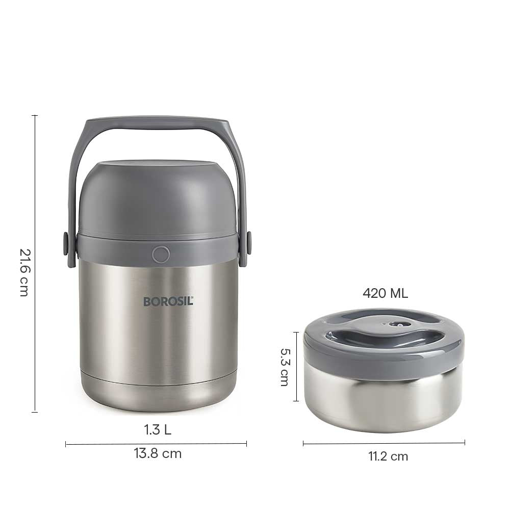 Borosil Hot n Fresh Lunchbox, 2 container