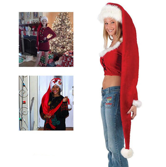 Long Velvet Christmas Santa Hat