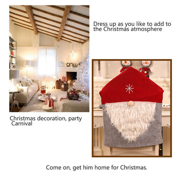 Christmas 3D Santa Claus Chair Cover - Set of 2