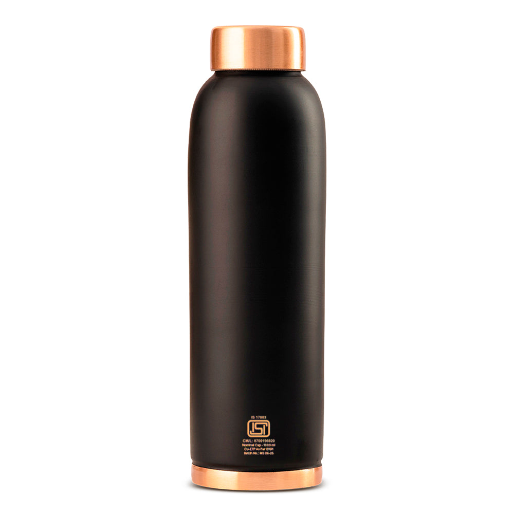 Borosil Eco Copper Bottle, Black-Personalise