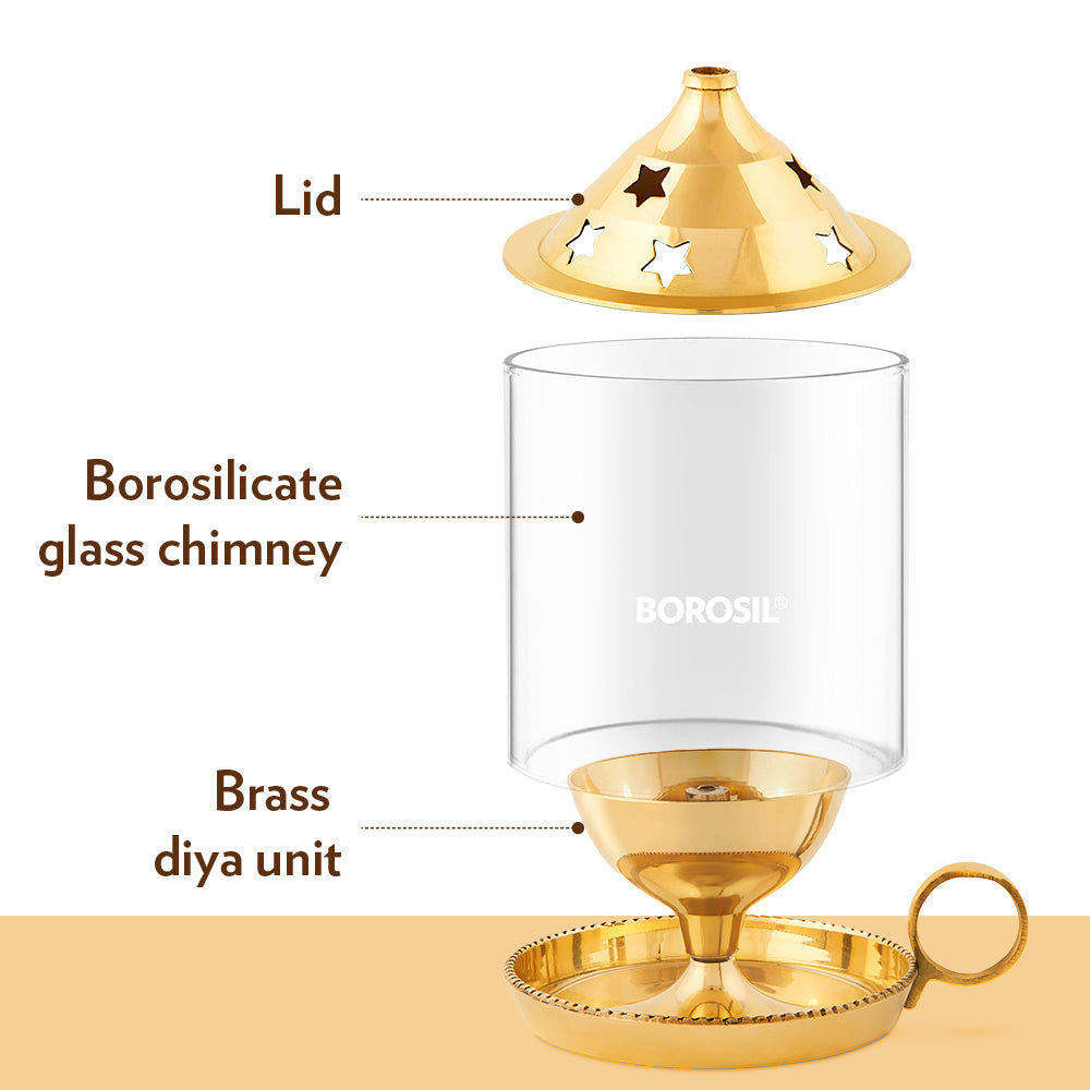 Borosil Mangal Akhand Diya, Medium