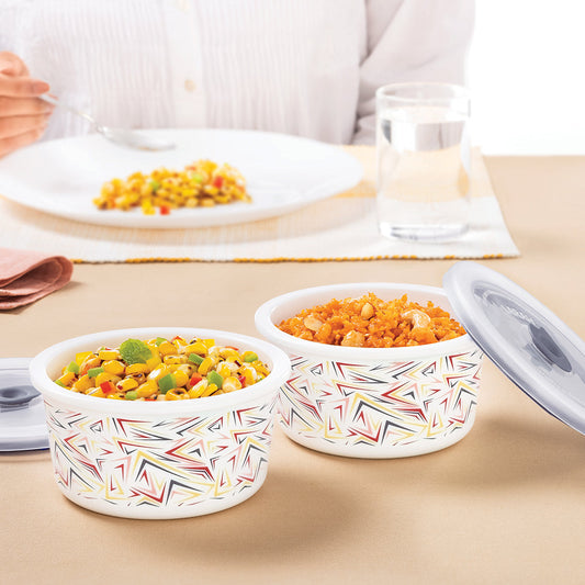 Larah By Borosil Comet Storage Bowl Set, 400ml x 2