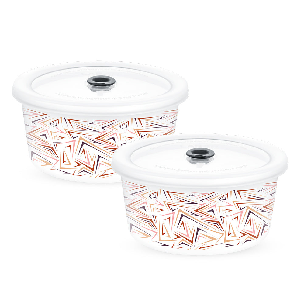 Larah By Borosil Comet Storage Bowl Set, 800ml x 2