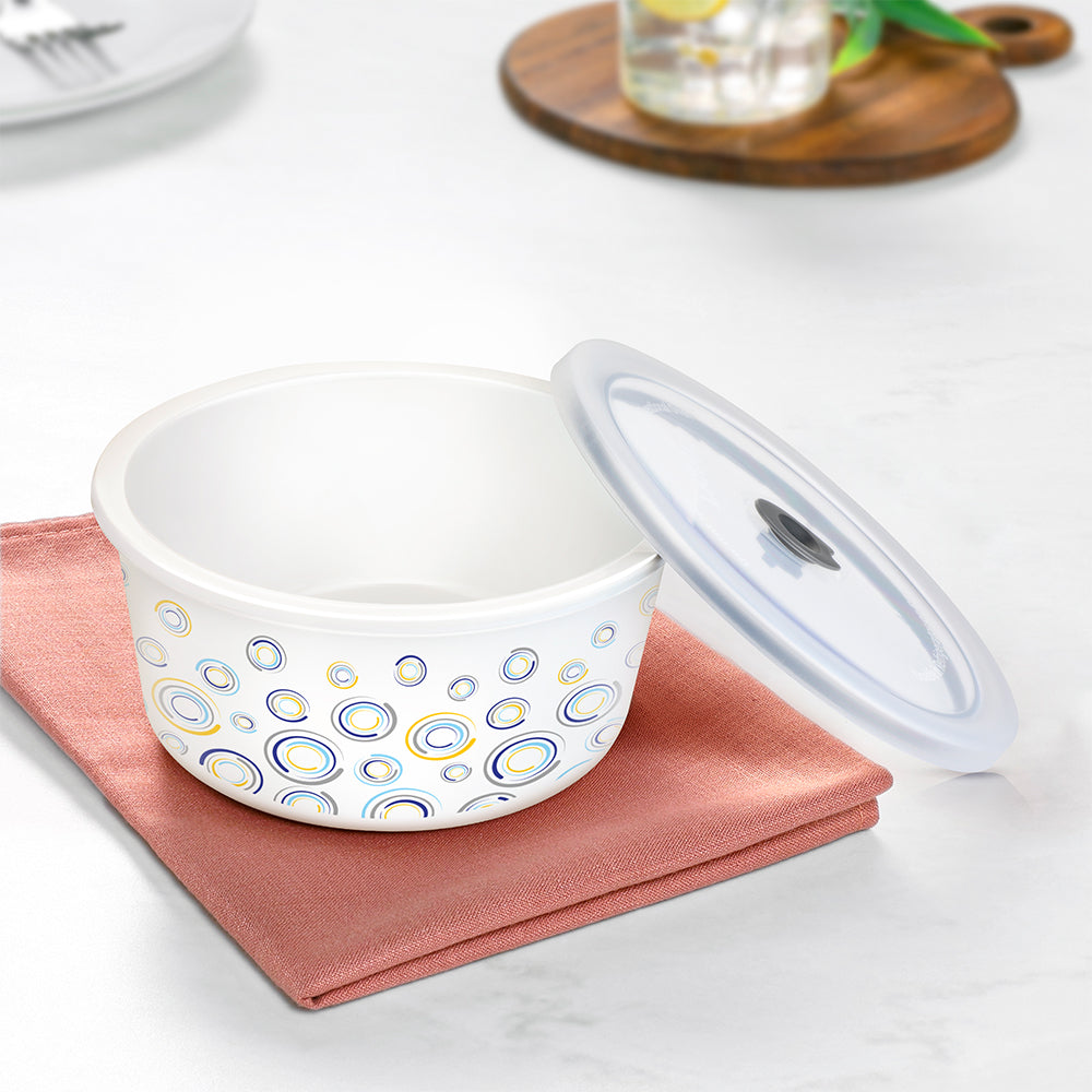 Larah By Borosil Jupiter Storage Bowl Set, 1.2L + 800ml