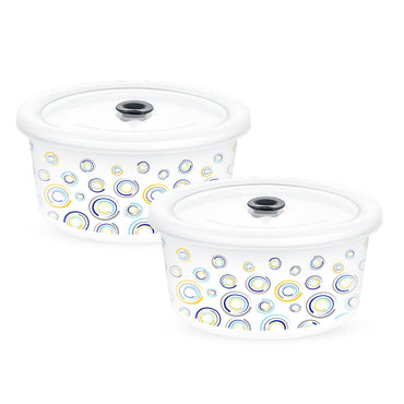 Larah By Borosil Jupiter Storage Bowl Set, 800ml x 2