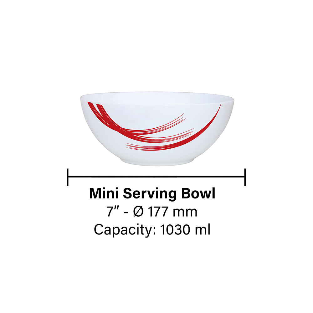 Larah by Borosil Red Stella Snack Bowl with Cover, 4pcSet+4Lids