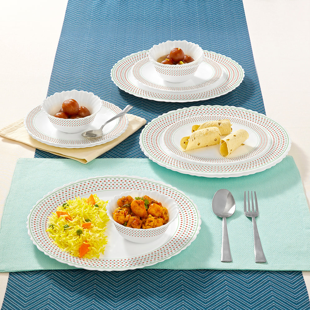 Larah by Borosil Waltz Dinner Set, 12 pc