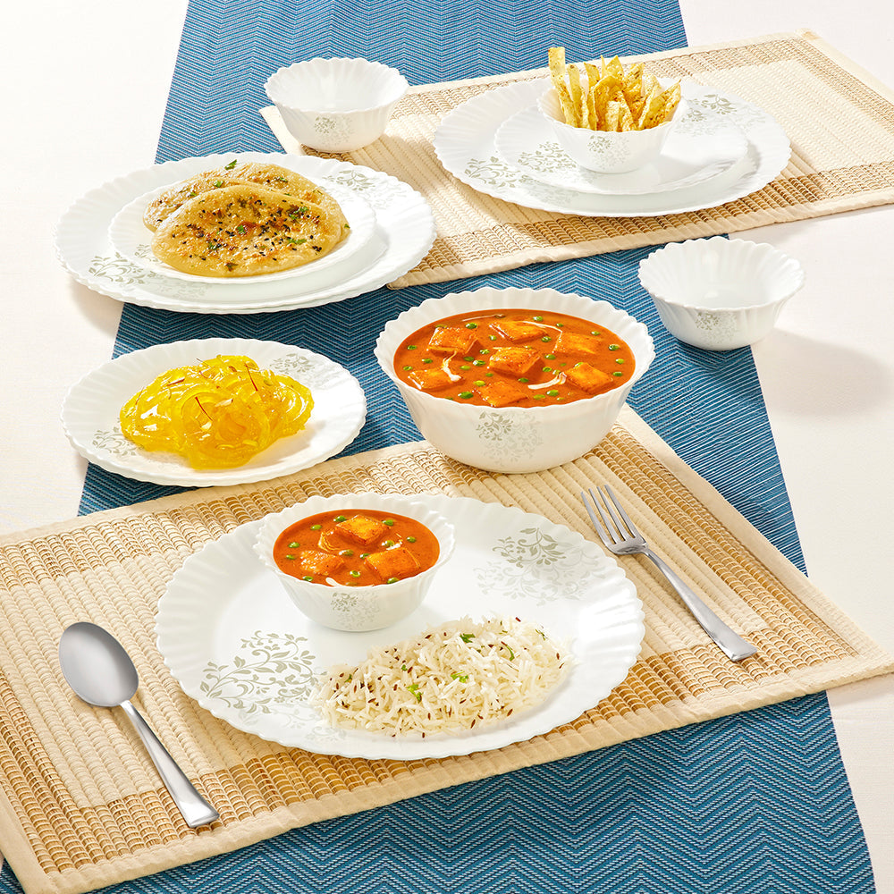 Larah by Borosil Ingot Dinner Set, 13 pc