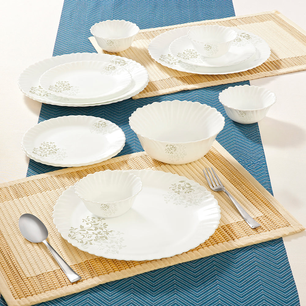 Larah by Borosil Ingot Dinner Set, 13 pc