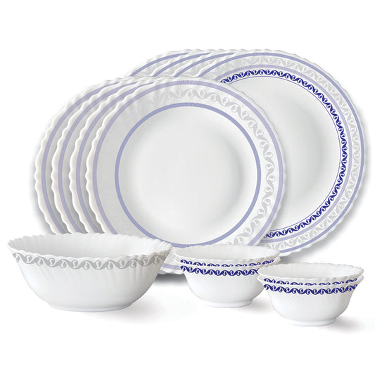 Larah by Borosil Jazzblue Dinner Set, 13 pc