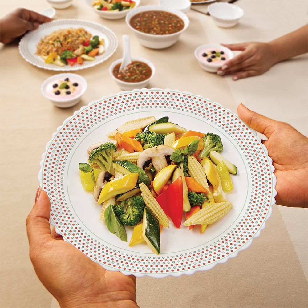 Larah by Borosil Waltz Dinner Set, 13 pc